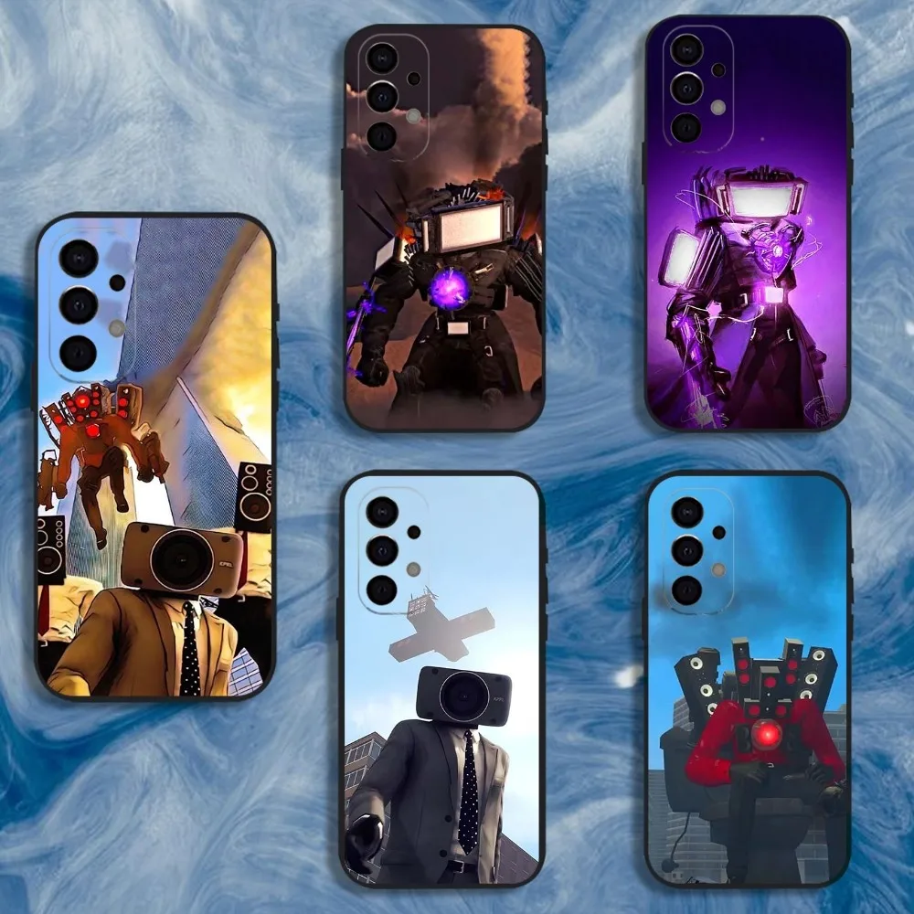 

S-Skibidi Toilet Phone Case For Samsung S25,S24,S21,S22,S23,S30,Ultra,S20,Plus,Fe,Lite,Note,10,9,5G Black Cover