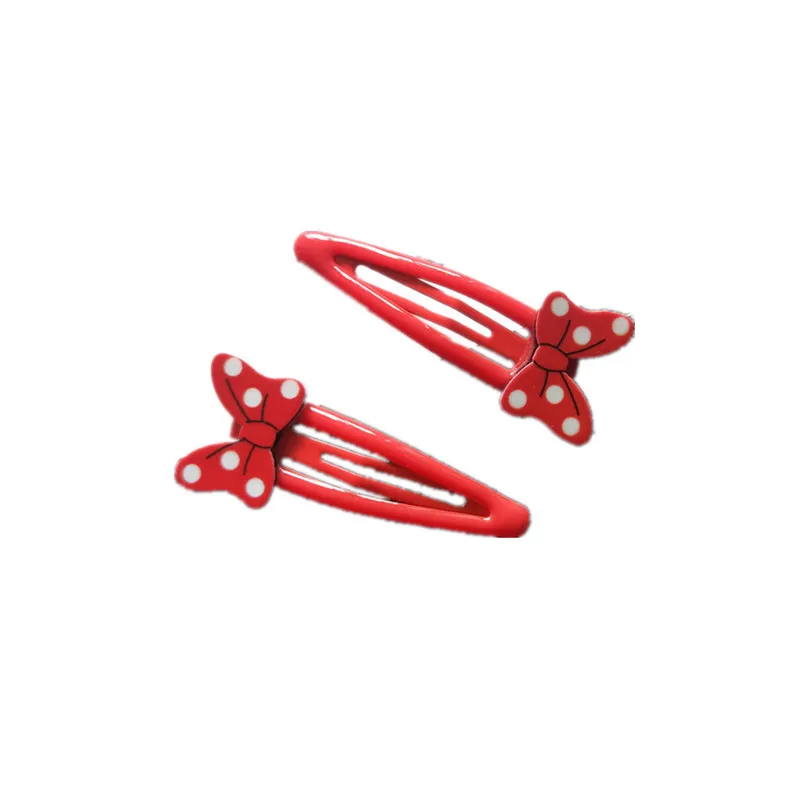 Disney Mickey Mouse Hairpin Children\'s Cute Cartoon Anime Minnie Bow Hair Accessories Girls BB Clip Girls Headdress Kid Gifts