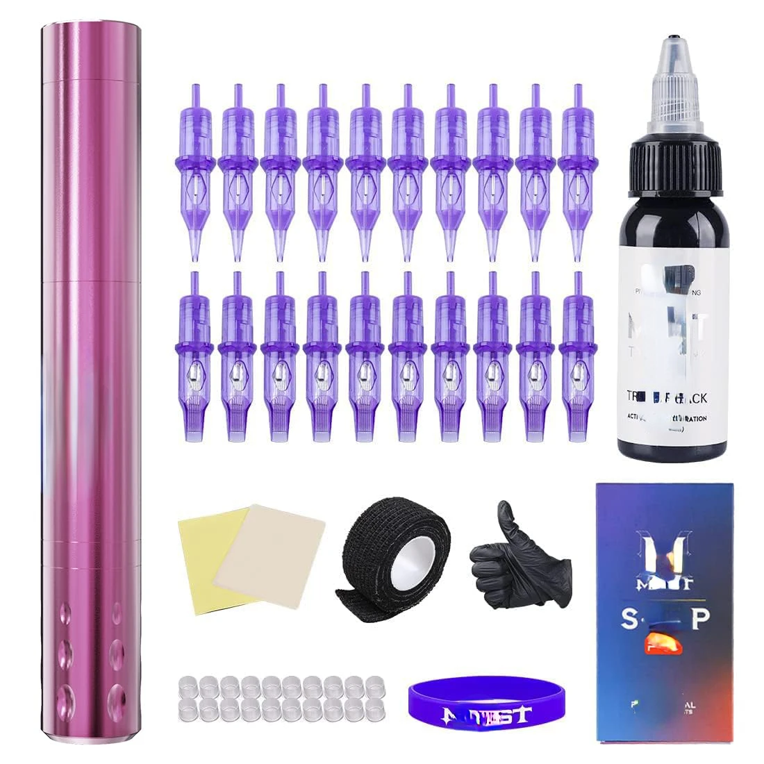 

Mast Tour Y22 Tattoo Wireless Pen Machine Kit Tattoo Pen Kits Mast Pro Cartridges Needles Inks Battery Power Supply