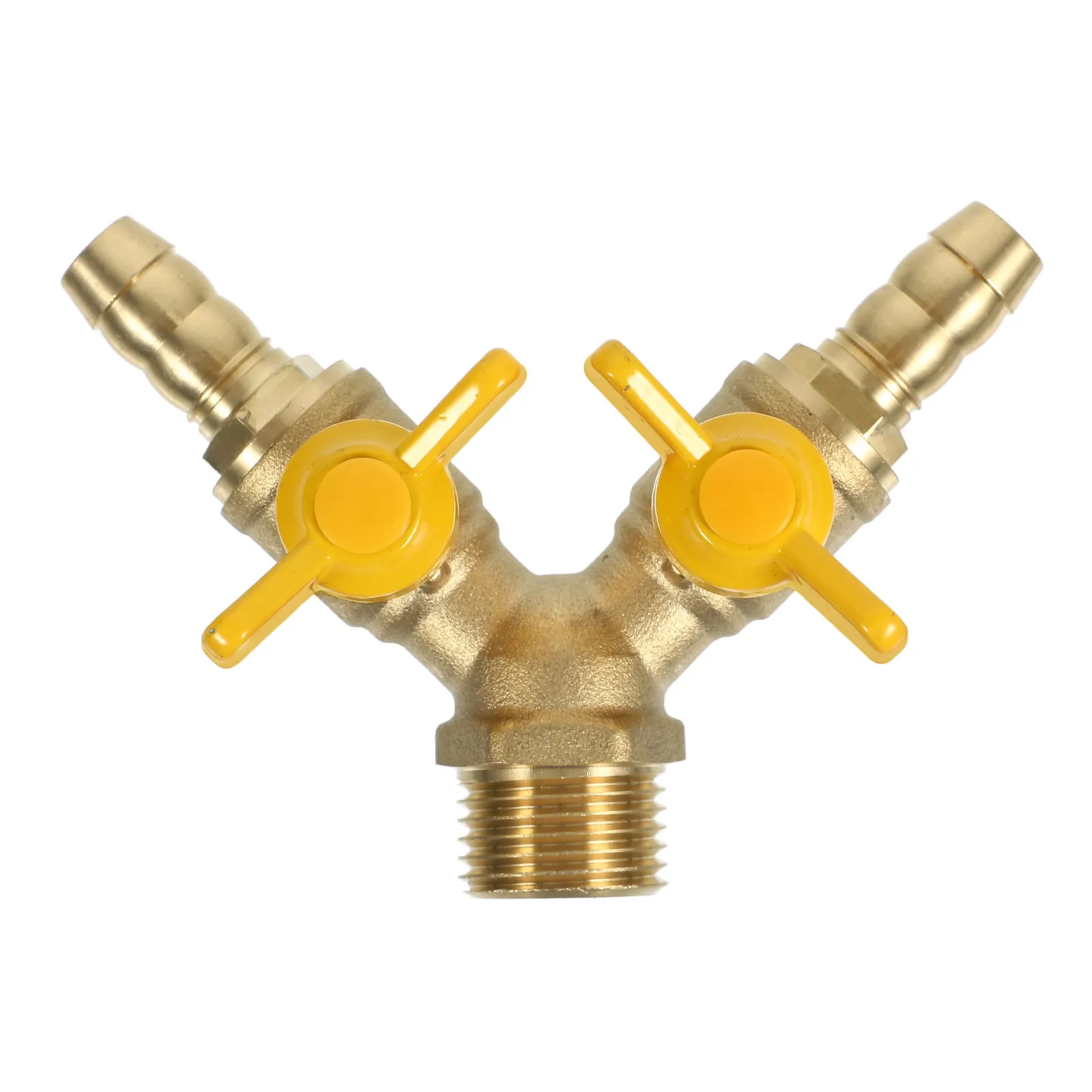 

Y-образный трехходовой шаровой кран для газовых систем (природный/угольный газ), усиленный, с штуцером для шланга, надежные сантехнические фитинги