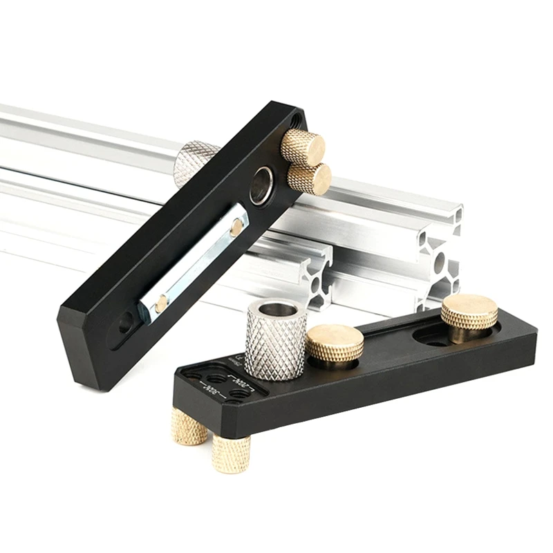 ABPQ-Track Drill Guide With Sliders Countersunk Step Drill Guide Punch Connection Tool Hole Punching Guide Tools Punch Aid