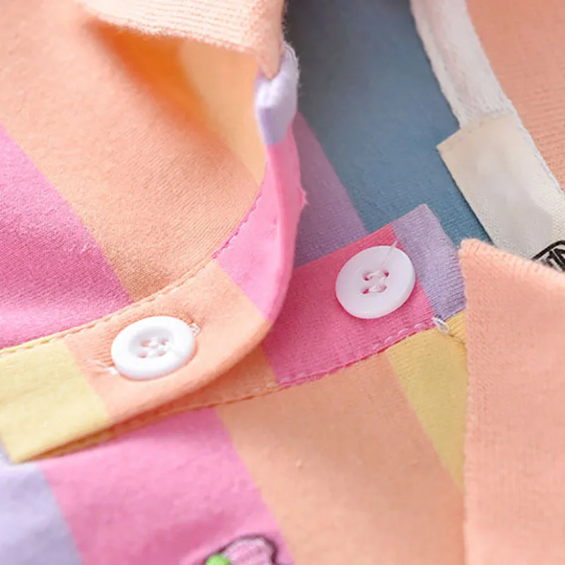Children Dress Spring Summer Turn-Down Collar Kids Girls Clothes Fashion Toddler Baby Girls Clothing Summer Dress Girl