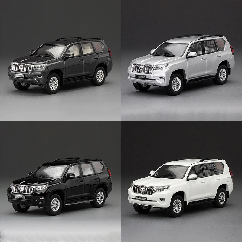 1:43 Scale Land Cruiser Prado 2018 Simulation Alloy Car Model Static Display Collectible Toy Gift Souvenir Decoration