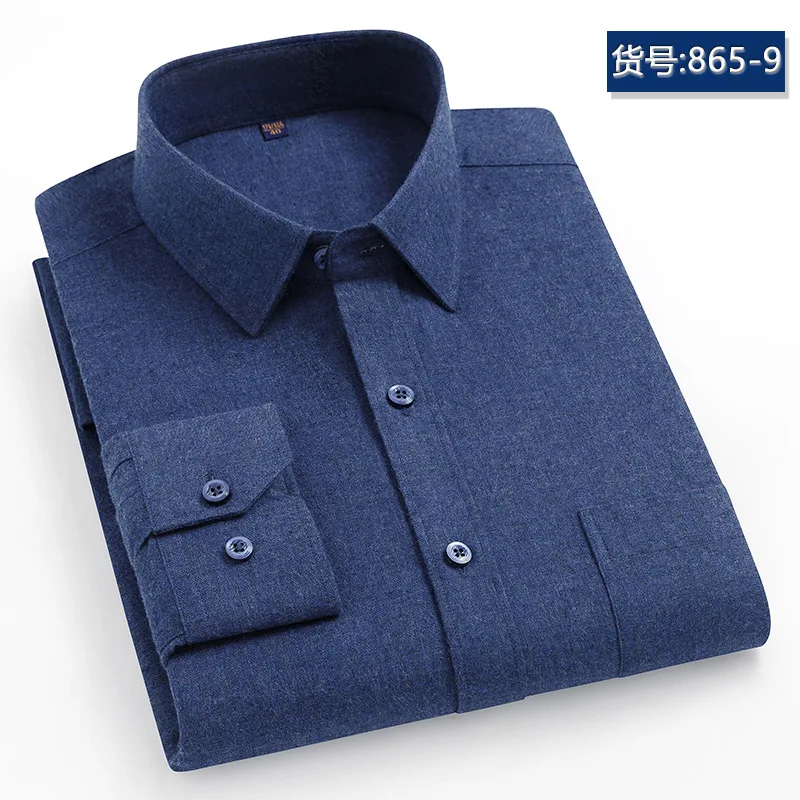 

Men Shirt Spring Autumn Cotton Casual Cotton Long-sleeved Plaid Shirt