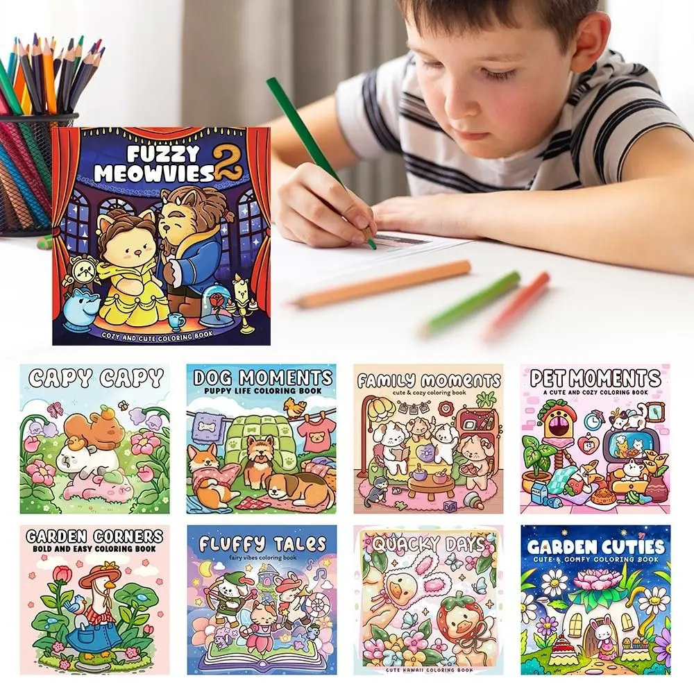 Cartoon Coloring Book Stress Relief Educational Graffiti Painting Book Painting Gift Montessori Drawing Toy for Adults And Teens