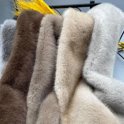 Imitation Mink Fur Grass Fabric Plush Cloth 12mm Dual Color Dyed Tip for Clothing Diy Sewing By The Meter Wholesale