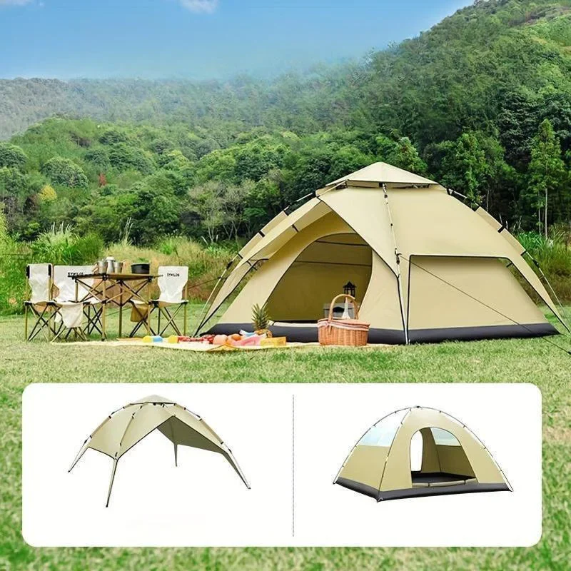 Outdoor Tent Camping Automatic Tent One Touch Waterproof Roof Top Tents Double Door 3Person Tent Outdoor Beach Fish Shelter Tent