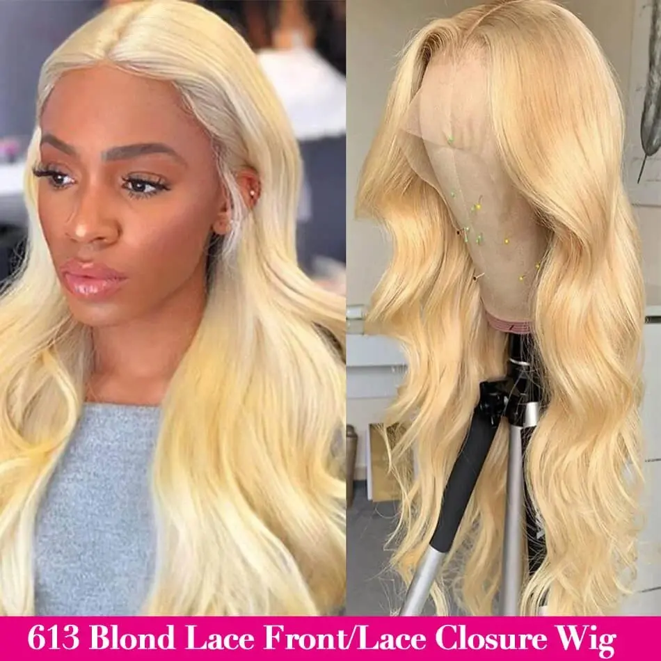 150 Density Blonde 613 Body Wave 13x6 HD Lace Wig Human Hair  13x4 Frontal Blonde Colored Glueless Waves 20 40 Inch Wigs