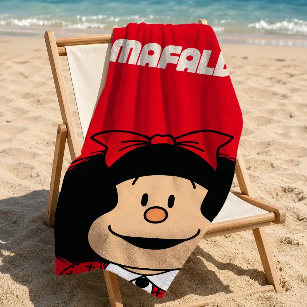 Comic M-Mafalda Towel Towel beach towel, quick drying absorbent bath towel for Swim,Gym,Camping,Outdoor hot