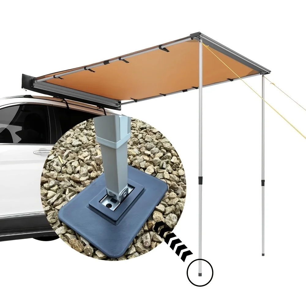 2Pcs Caravan Awning Leg Foot Plates Compatible with Omnistor Heavy Duty Stabilizing Base Anti-Sink for Sand Dirt Camper RV Campi