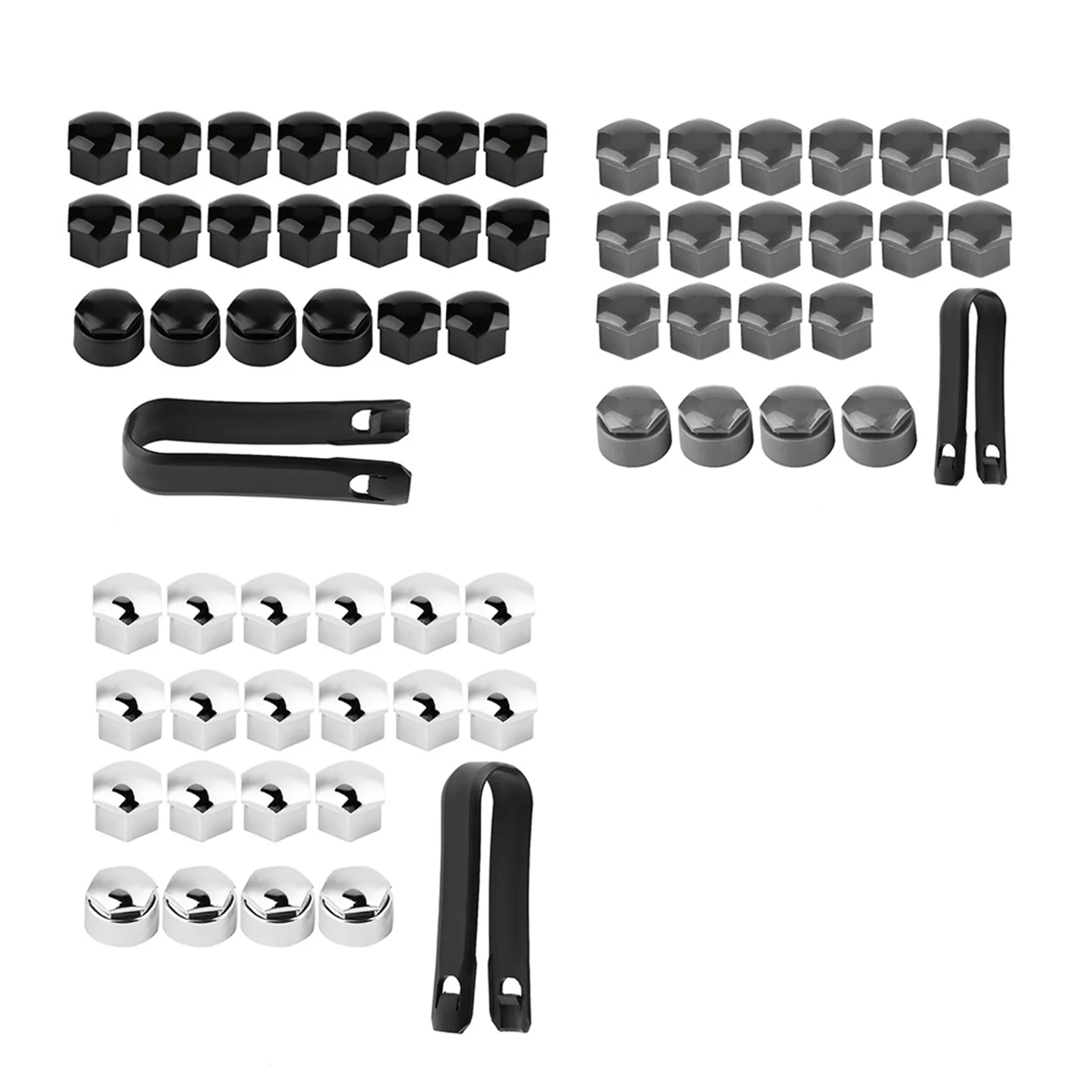 20pcs 17mm Nut Car Wheel Auto Hub Screw  Antitheft Cover  Car Cover Protective Caps Dust Cover Protective Caps