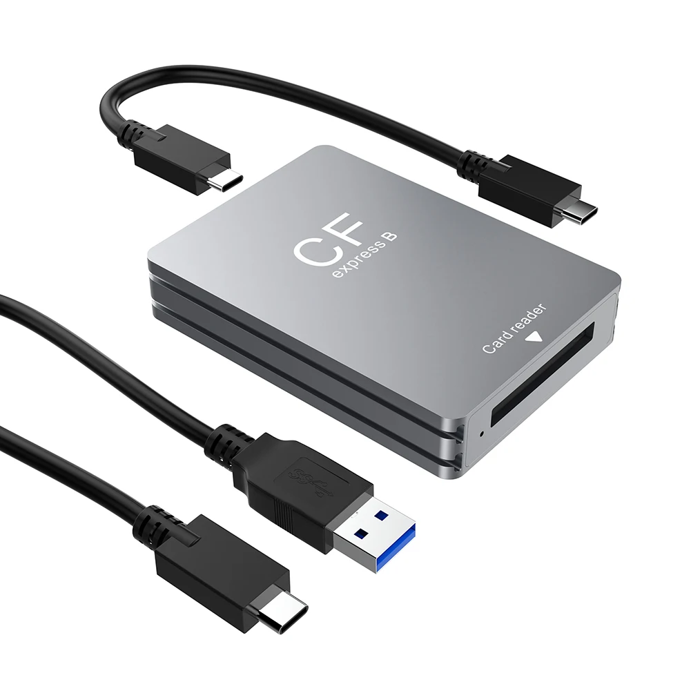 Устройство чтения карт CFexpress Type B с кабелем USB C к USB C/A Адаптер карт CFexpress Поддержка Android/Windows/OS для зеркальных фотокамер
