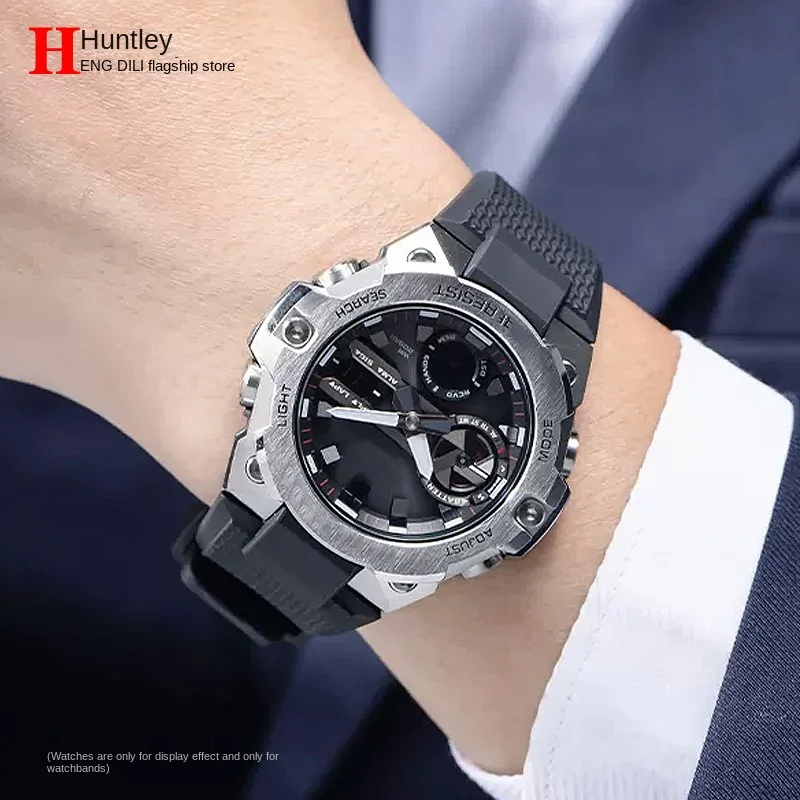 Correa de goma para reloj Casio G-SHOCK para hombre, accesorios de Resina de silicona convexa, corazón de acero, GST-B400/AD convexo, GST-B400BD