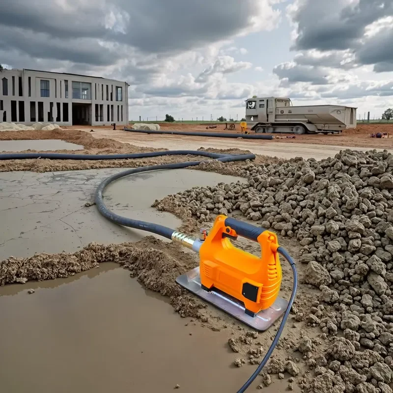 50mm Motor Concrete Vibrator Portable Handheld Internal Electric Tool 220V High Frequency Cement Compaction Device for