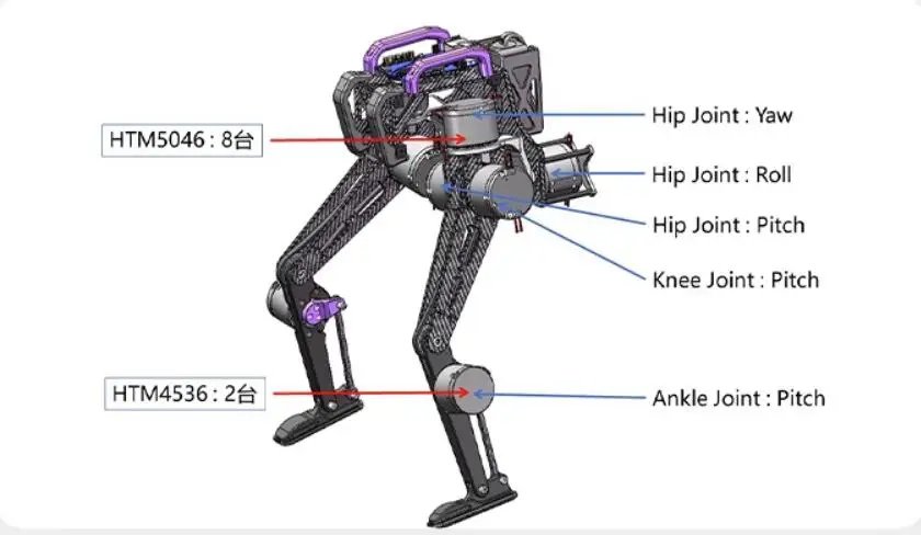 Small high-performance biped robot supports secondary development 10 degrees of freedom Suitable for education robotics research