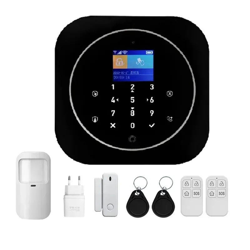 

Tuya app remote control wireless WiFi gateway control panel auto dial wireless Intelligent Wifi GSM security home alarm system