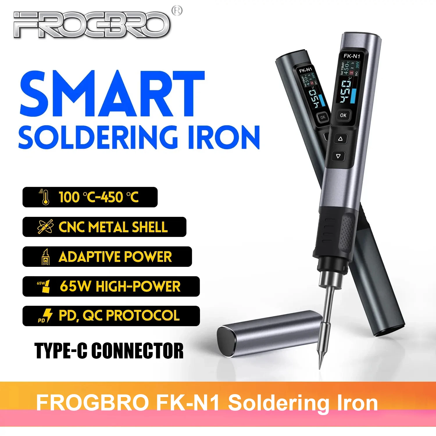 

Original 65W Soldering Iron TElectric Soldering Iron Adjustable Temperature OLED Digital Solder Station With Fast Charging Plug
