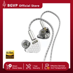 BGVP-스케일 프로 1DD + 1BA 하이브리드 인이어 모니터 이어폰, 3.5mm 유선 베이스 헤드셋, 마이크 6D 음향 효과 게임 스포츠 이어 버드