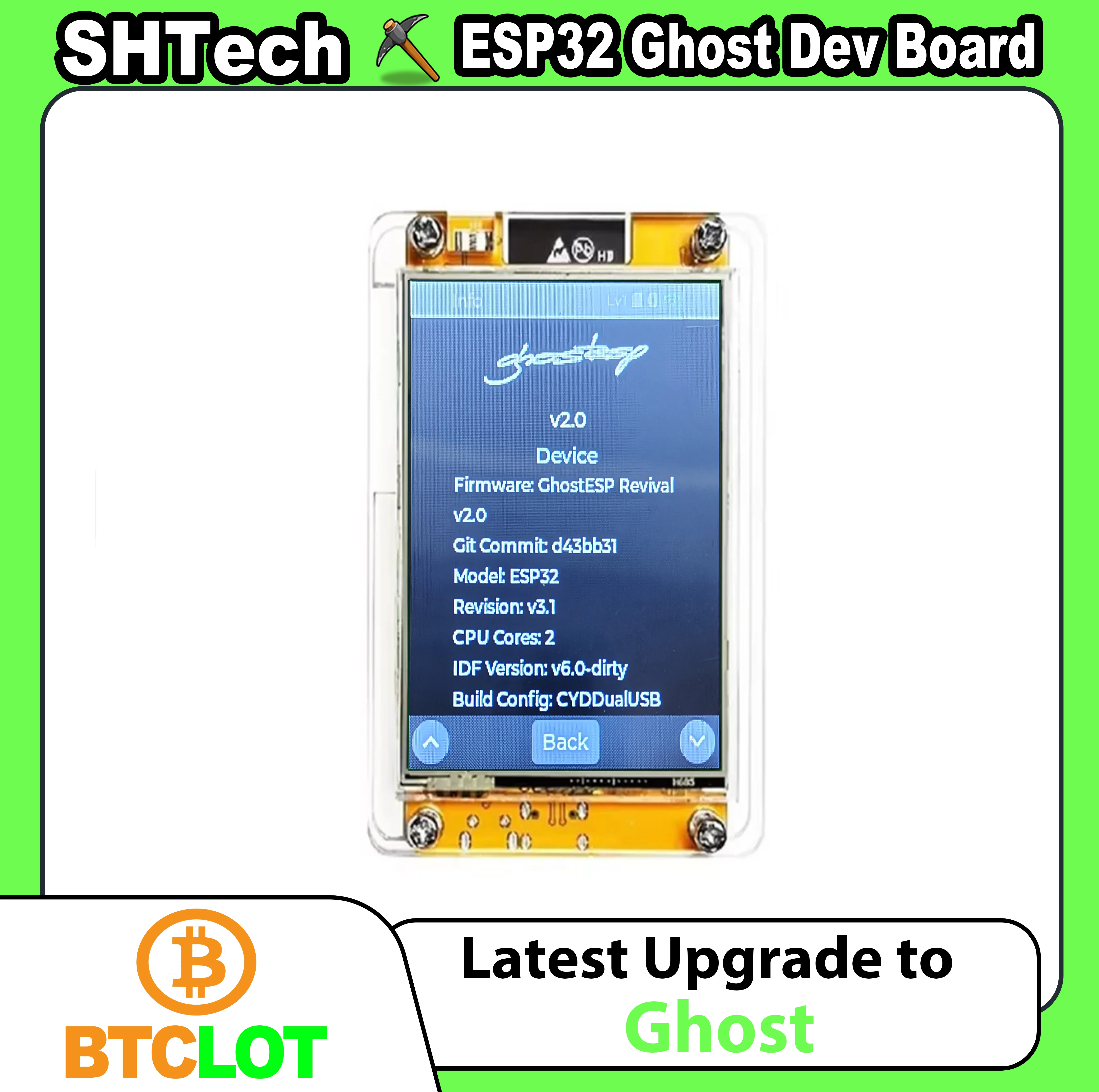 CYD ESP32 Ghost Dev Board WiFi/Bluetooth 2.8