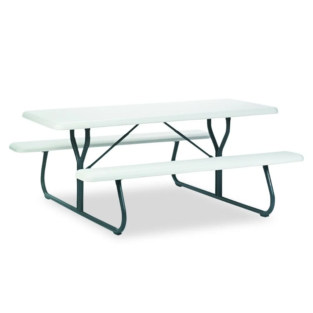 

IndestrucTable Classic Picnic Table, Platinum Granite, 600 Lbs Weight Capacity, Platinum, 72" L x 29" H
