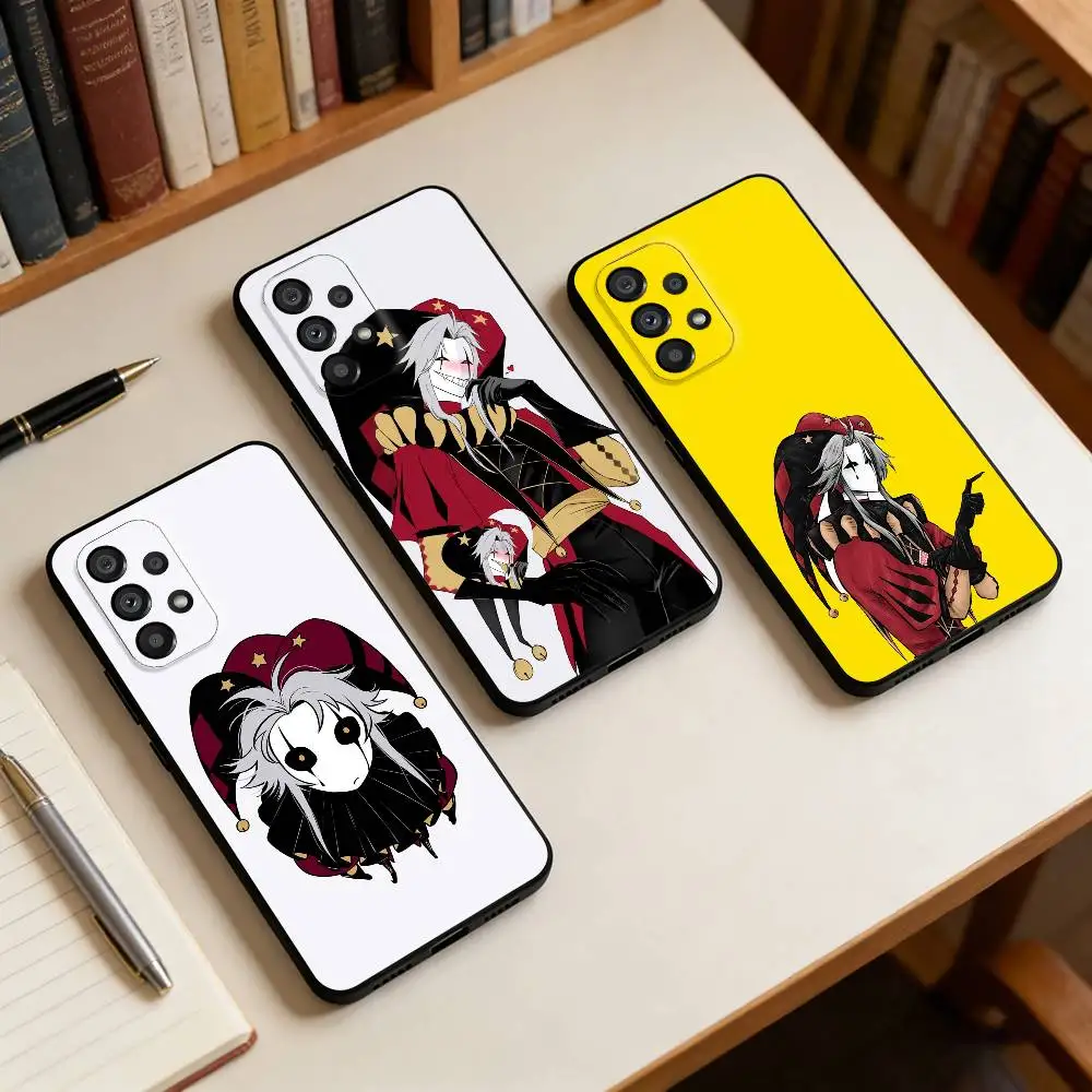 

C-Conan G-Gray W-Wishbone For Samsung Galaxy A13,A21s,A22,A31,A32,A52,A53,A71,A80,A91 Soft Black Cover