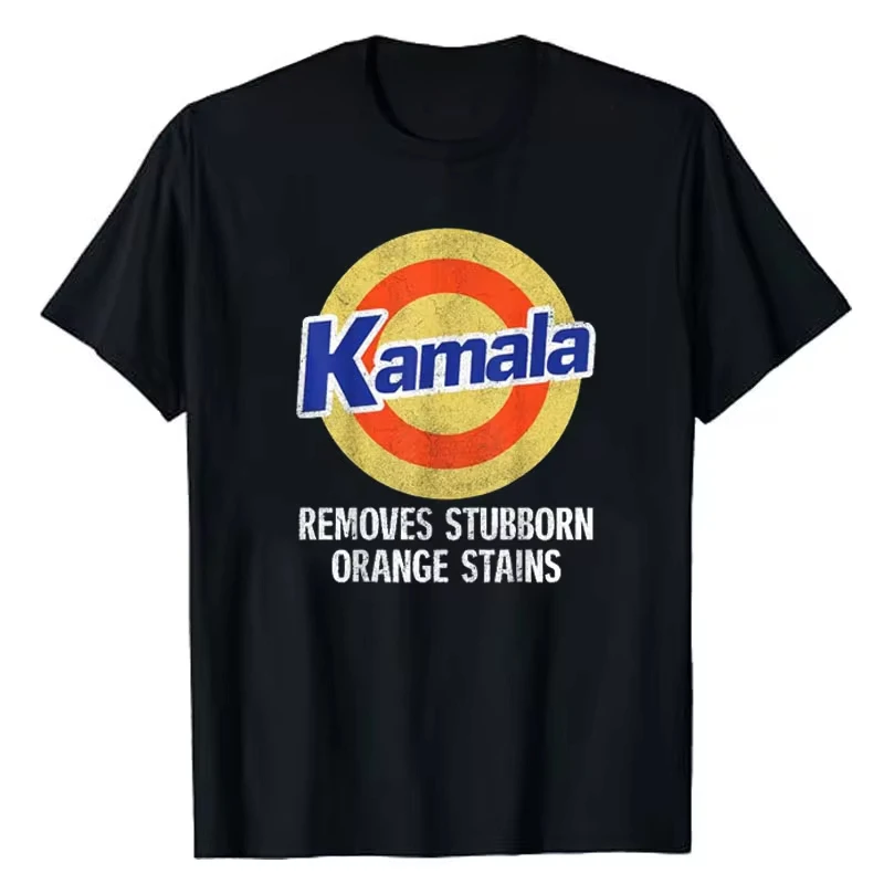 Kamala Removes Stubborn Orange Stains,Kamala Harris 2024 T-Shirt Democratic Party Clothes Short Sleeve Campaign Tee Novelty Gift