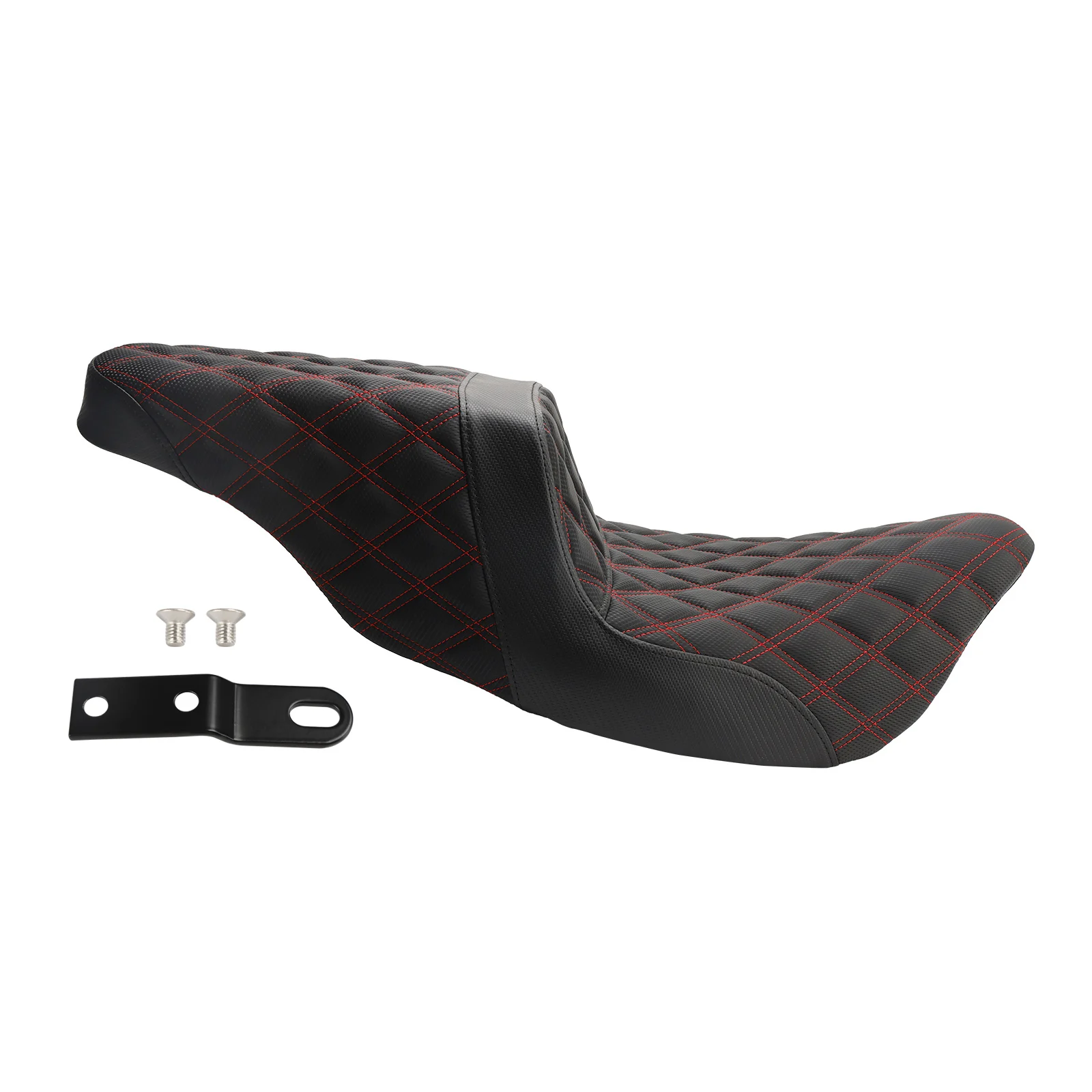 Areyourshop Replacement Front Rear Driver Passenger Seat Red for Harley Fl Touring Models Electra Glide 2008-2023