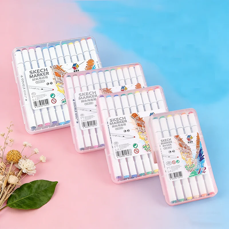 

12 цветов/24 цвета/36 цветов/48 цветов с двойной головкой маркеры для эскизов Se художественные маркеры для рисования