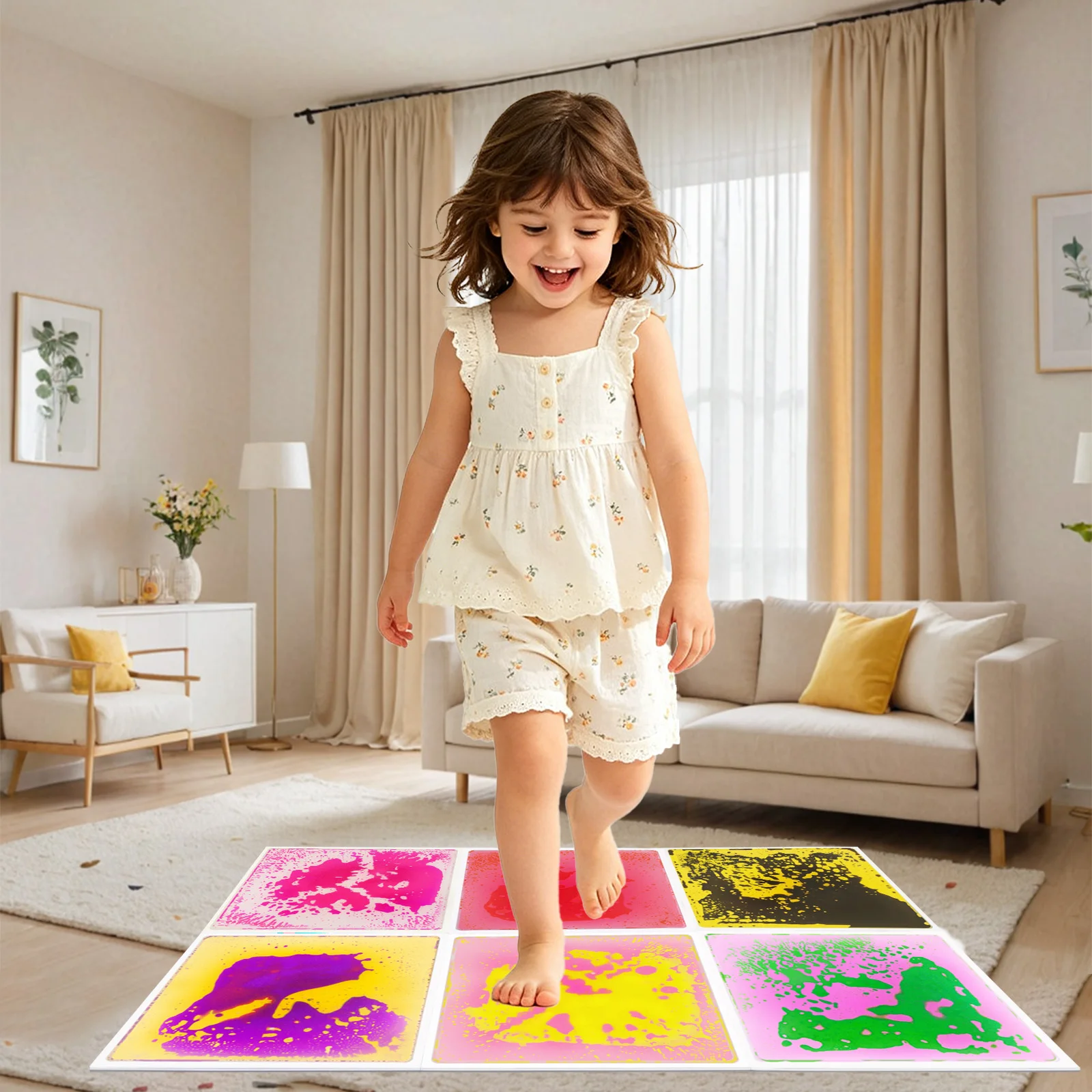 Kids Sensory Walking Pads Non‑Toxic Textured Sensory Play Mat For Toddler Indoor Sensory Game & Physical Training