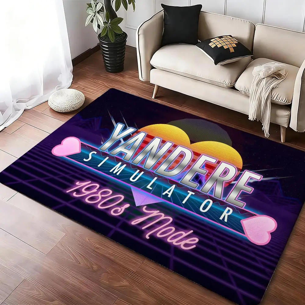 Oka Ruto Y-Yandere S-Simulator Floor Mat Soft Thickened Absorbent Non-Slip Bedroom Living Room Door Mat Home Decor Flannel Rugs