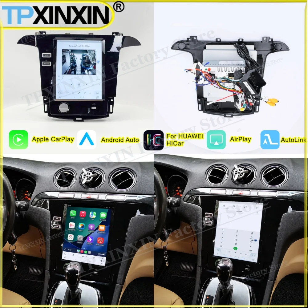 Radio Car Stereo Receiver For Ford S-Max Galaxy 2007~2015 Android 13 With Carplay Multimedia Screen GPS Navigation IPS Head Unit