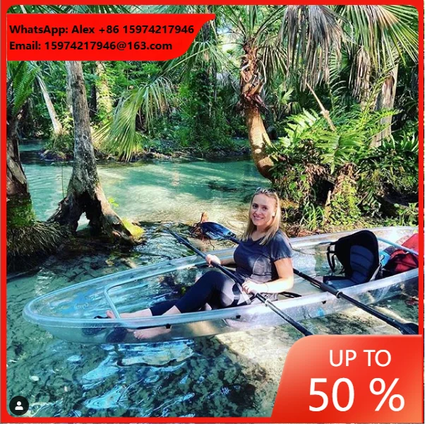 High Quality New Pc Material Imported Clear Boat See Through Canoe