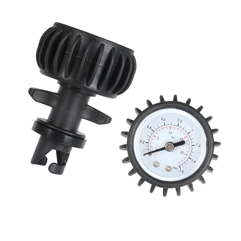 25 PSI Pressure Gauge Air Thermometer for Boat Rubber Hand Pump Kayak Testing Connector