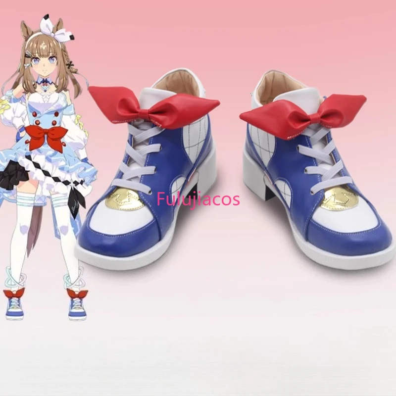 

Fulujiacos Game Pretty Derby Almond Eye Cosplay Shoes Boots Aamondo Ai For Hallowmas Party Adult Women Men