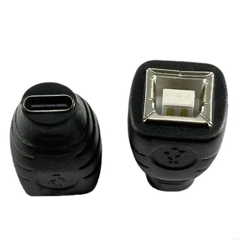 HX6B USB B Type Type to USB C Female Adapter Slud and Play Data Transfer Connector