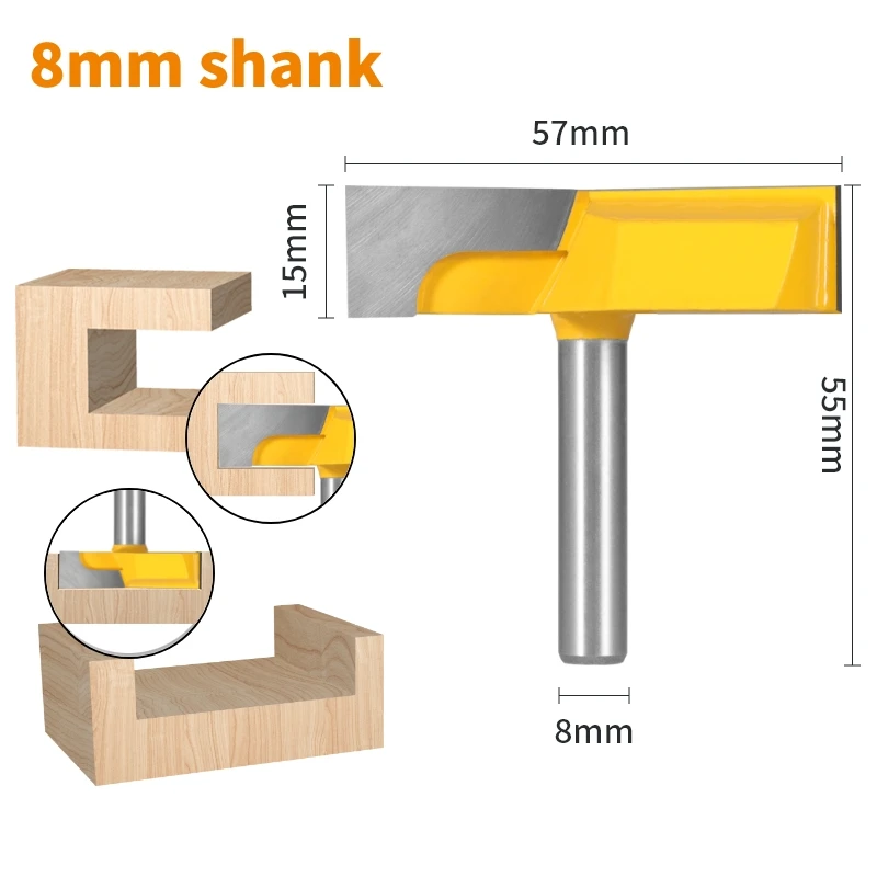 YUSUN 1PC 8MM 12.7MM Shank Cleaning Bottom Router Bit Woodworking Milling Cutter For Wood Flush Trim