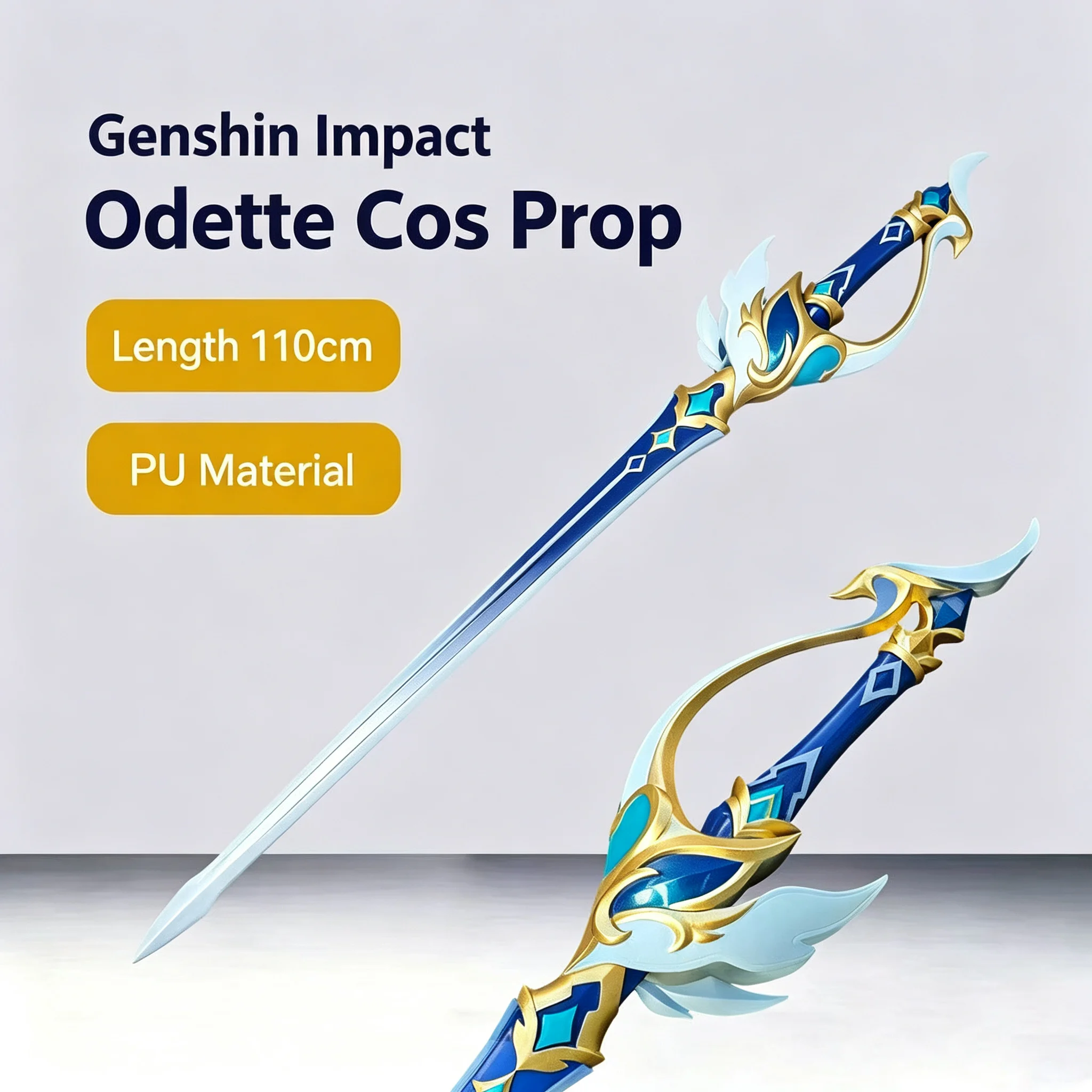 Odette Cos Sword Weapons Game Genshin Impact Cosplay Prop Model Length 110CM Halloween Christmas Fancy Party Costume Accessories