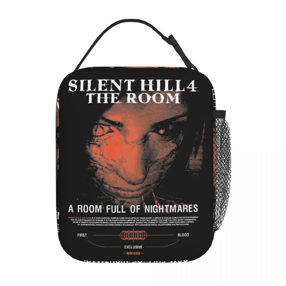 

SILENT HILL 4 Game Movie Merch Insulated Lunch Bag For Outdoor Food Box Portable Thermal Cooler Bento Box