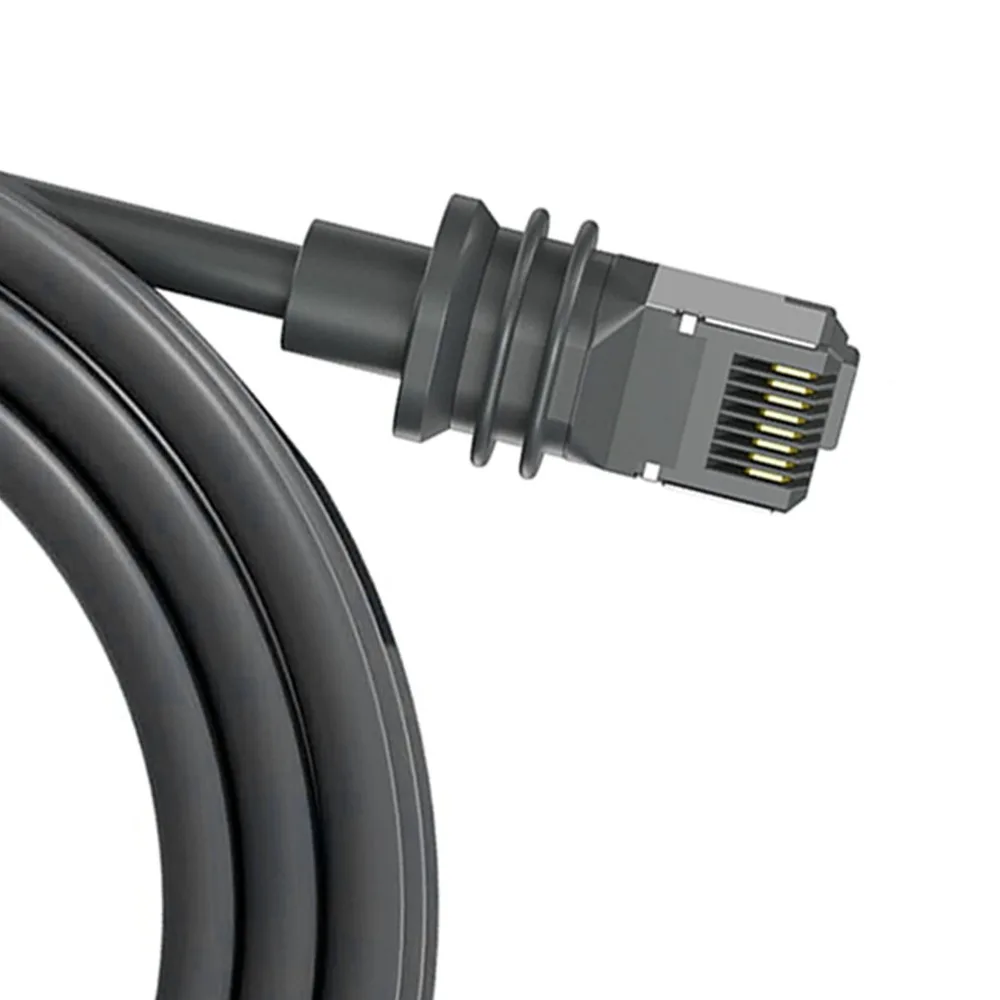6.5FT 2M Replacement Cable 1200Mbps IP68 Waterproof Ethernet Cable Rectangular Connector Outdoor Cable