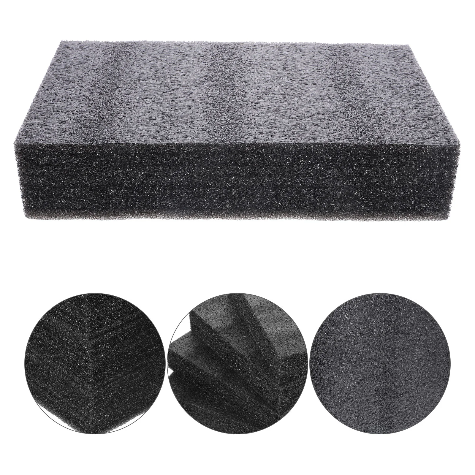 4 Pcs Black Handicrafts Delivery Foam Boards Packing Inserts High Density Liner Pearl Supply Wrapping Liners for