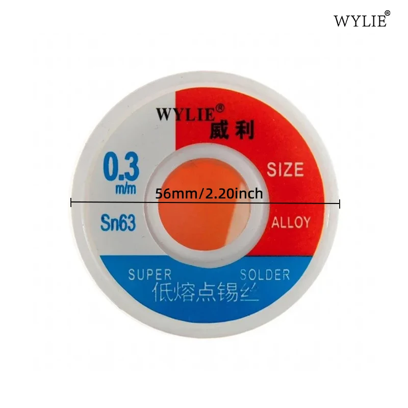 WYLIE 0.3MM 0.4MM 0.5MM 0.6MM 50g Solder Wire Tin Rosin Core Low Melting Point Soldering Wire Roll No-Clean BGA PCB Rework Tools