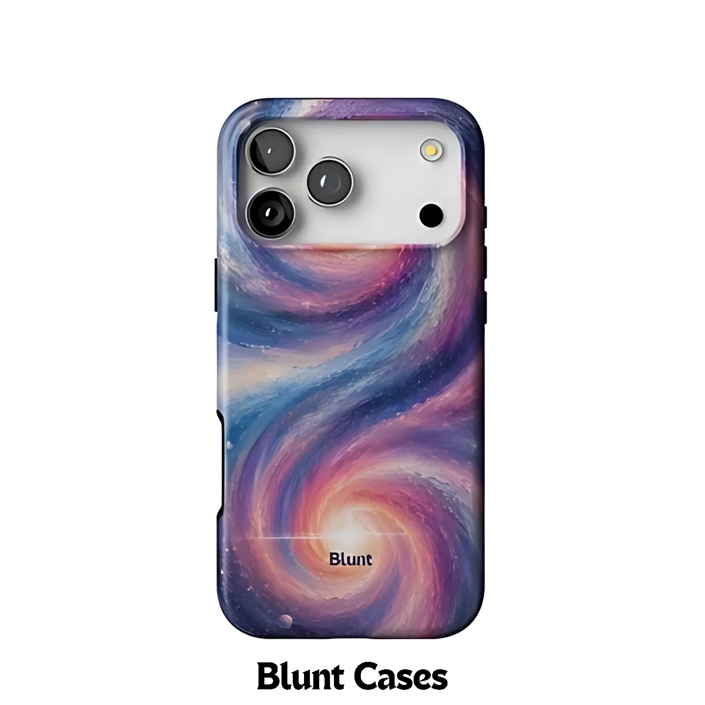 Color Swirl Galaxy Blunt Phone Case for Samsung Galaxy S20 S23 S24 S25 S26 FE Plus Edge 5G Luxury Double-layer Back Cover
