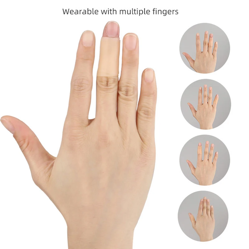 Silikon-Fingerschutzpflaster, wickelbar, komprimierend, wasserdicht, Fingerpflaster, Linderung von Fingerbeschwerden, weiches, atmungsaktives Bandage – Detail 5