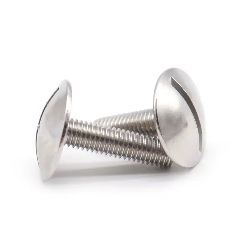 304 Stainless Steel GB947 Slotted Extra Large Truss Head Screws M2 M2.5 M3 M4 M5 M6 M8 Oversize Slotted Mushroom Head Bolts