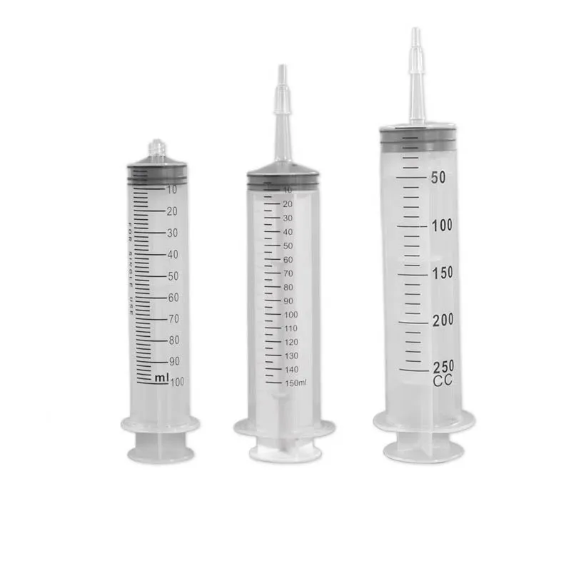 100-500ml Plastic Hydroponics Nutrient Scale Measuring Syringe for Liquid Pump Measuring, Watering Plants, Feeding Pets