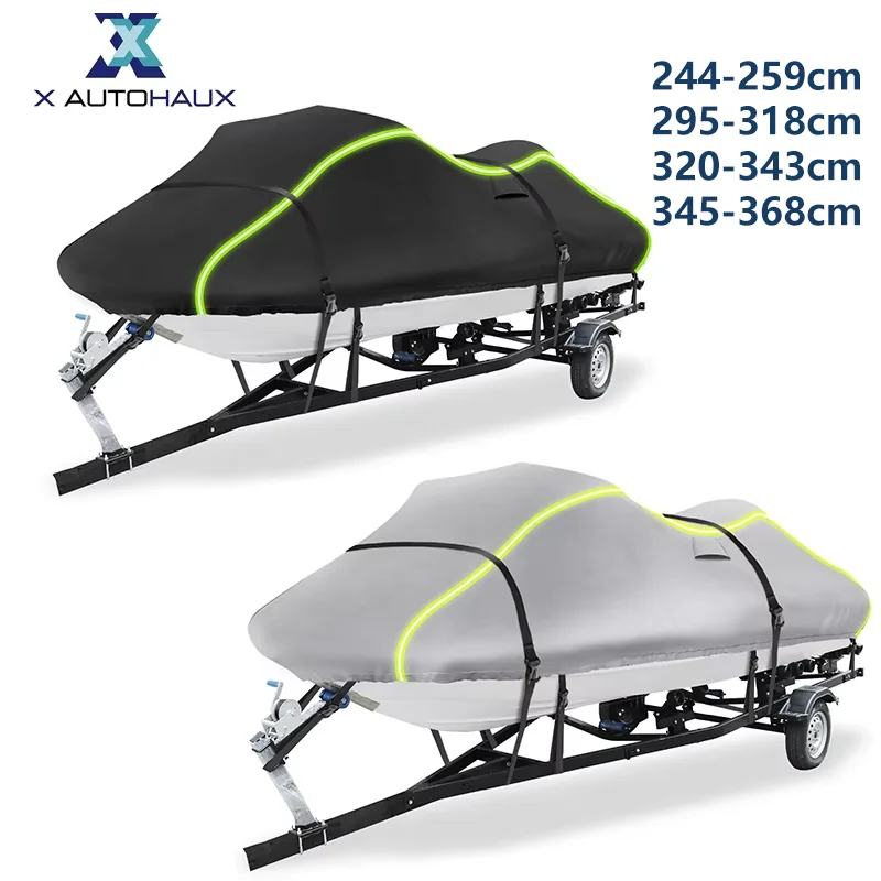 X Autohaux 300D Duty Oxford Anti-UV étanche remorquable PWC couverture pour Yamaha pour SeaDoo pour Kawasaki pour Jet Ski couverture
