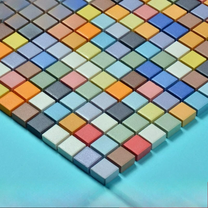 Color Ceramic European Pastoral Mosaic TV Background Wall Tile Kitchen Living Room Art Wall