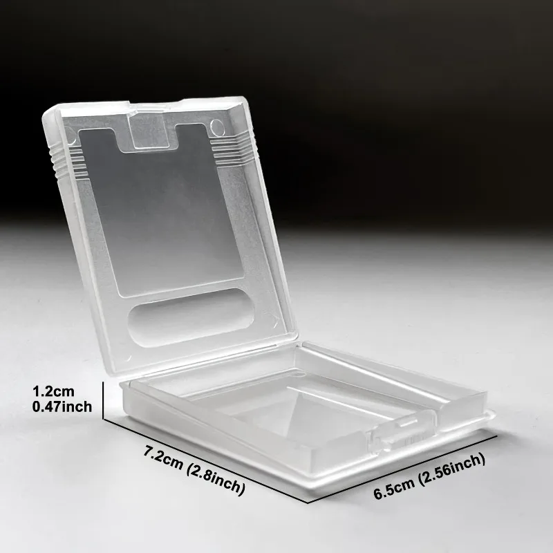 16pcs Clear GBC Game Card Storage Boxes Plastic Display Cases for Protect GameBoy Color Cartridges Stackable Organizer with Lids