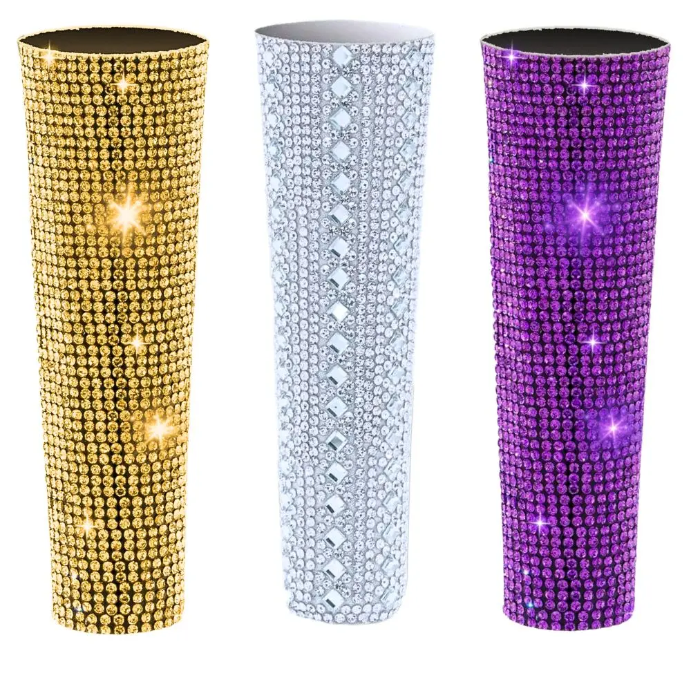 

Rhinestones Wired Microphone Cover, Corded Microphone Bedazzle Decorative Sleeve For Disco, Stage,Party,TV Show