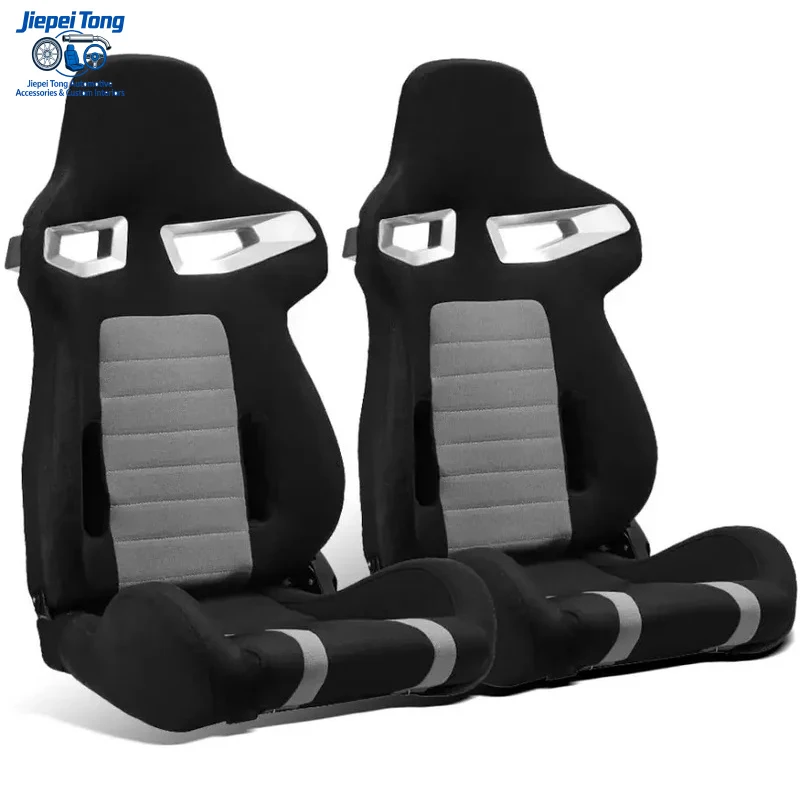 

Black and Gray Suede Logo Custom Color with Single Regulator Universal Racing Seat